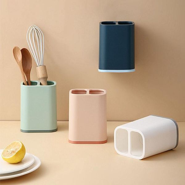 storage bottles & jars 2grid kitchen drain chopsticks cage holder spoon fork shelf rack tableware draining cutlery organizer